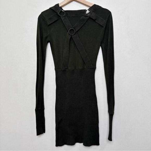 LAMB by Gwen Stefani Womens Small Military Gorp Core Mini Ribbed Dress - Picture 13 of 13